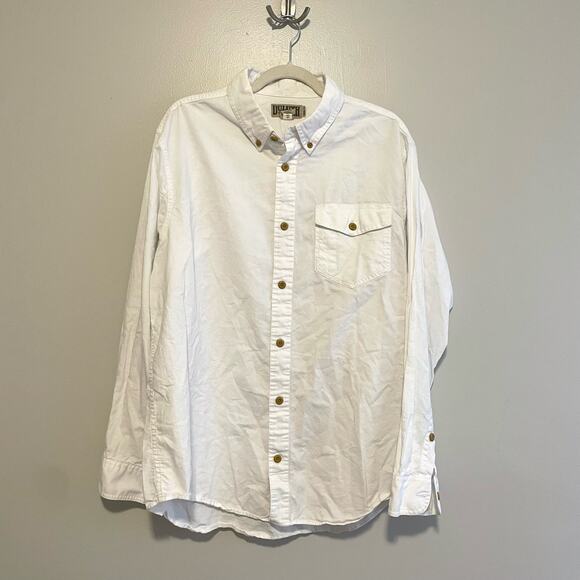 Duluth Men's Size XL White Button Up Shirt 100% Cotton Casual Trim Fit - Picture 1 of 5